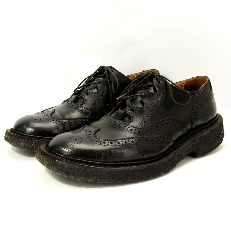 格安，品質保証 Tricker's トリッカーズ ギリーブローグシューズ M6399 ボックスカーフ クレープソール ブラック 黒 UK8 箱付 98000180(UK8)｜売買されたオークション情報、yahooの商品情報をアーカイブ公開 - オ UK8