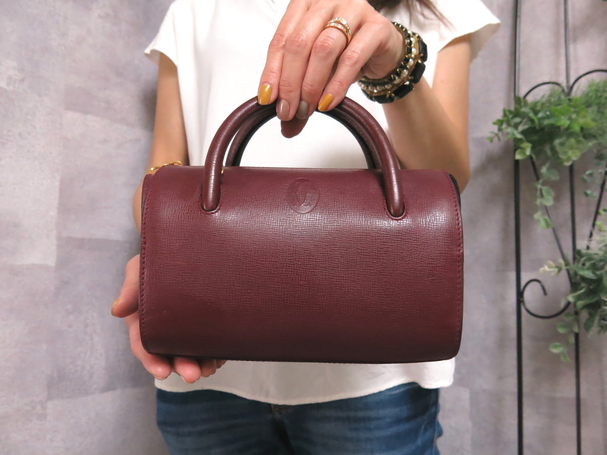 ○超美品○Cartier カルティエ○レザー 本革○ミニ ハンド バッグ 