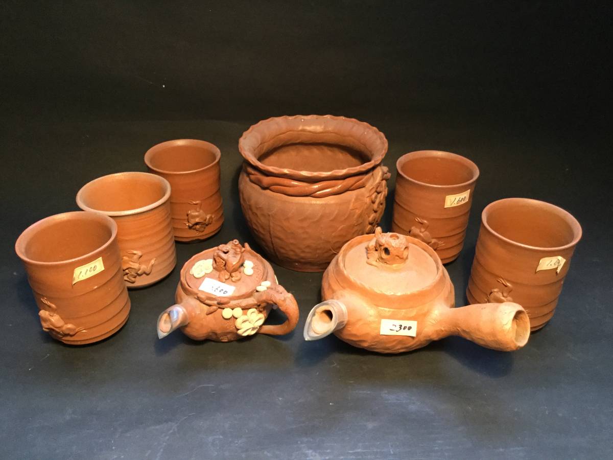 大得価，定番人気】 田嶋 萬古焼 茶器 セット まとめて 未使用品 勝三