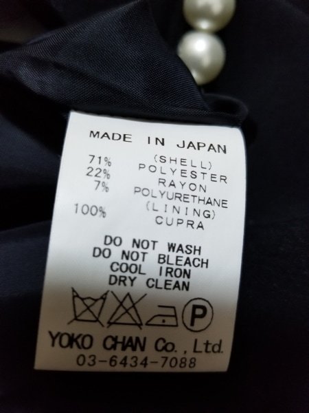 ヨーコ チャン YOKO CHAN サイズ38 M 黒 レディース フェイクパール