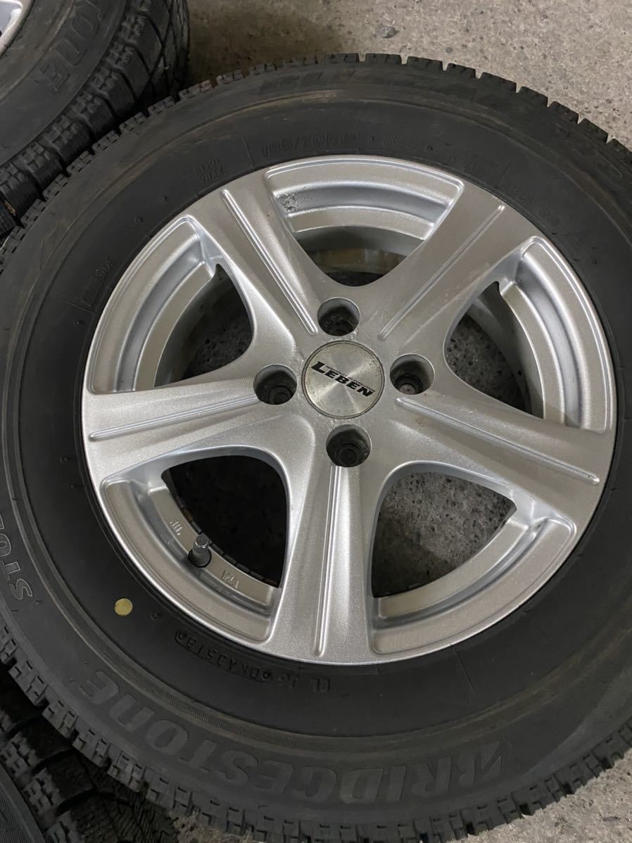 ☆超バリ山☆2018年製B/S VRX 185/70R14 中古スタッドレスタイヤ4本