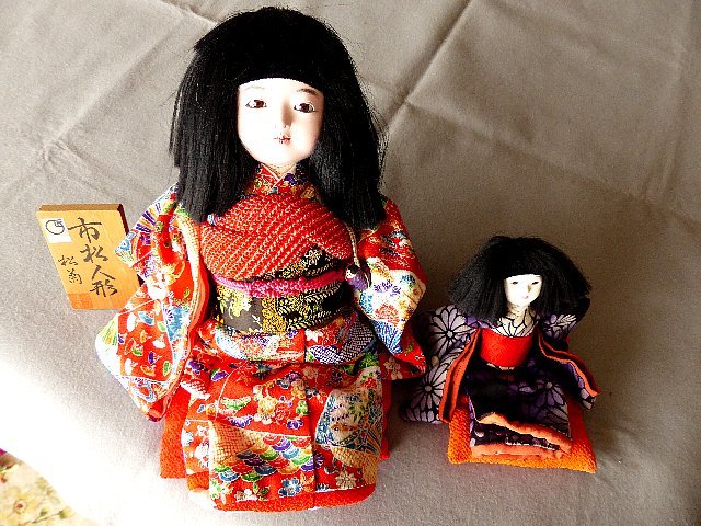 ☆ 江戸 松菊 市松人形・大小セット(着替え衣装付き)☆ 抱き ☆ 江戸 松菊 市松人形・大小セット(着替え衣装付き)☆ 抱き