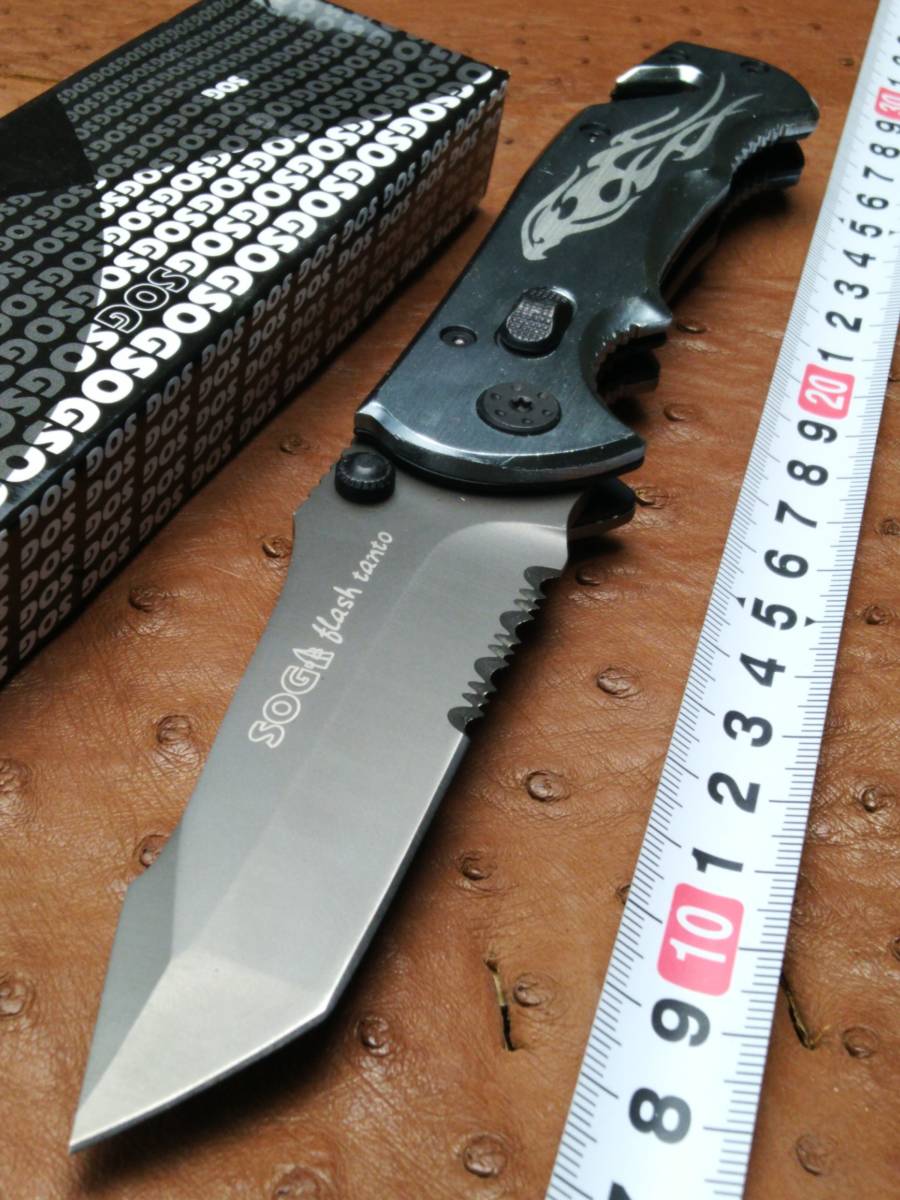 【お買い得，人気】 SOG 3in1 knives/21.5㎝長 /ソグ ファントムファイヤー アーバン レスキュー ナイフ/LHS / ハーフ セレーションブ/緊急時脱出機能(ハンティングナイフ、狩猟刀)｜売買されたオークション情報、yahoo ハンティングナイフ、狩猟刀
