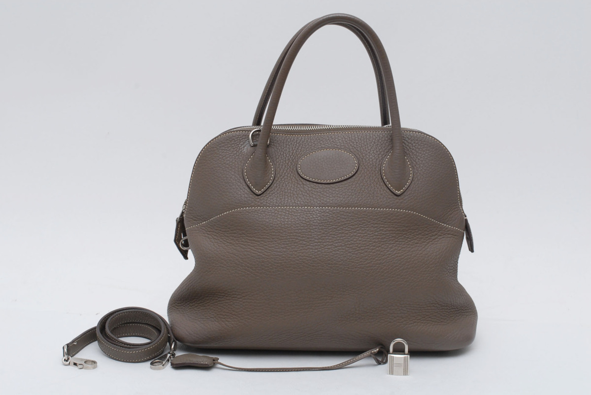 赤字超特価，定番 1円スタート エルメス HERMES ボリード31 トリヨンクレマンス 2WAY ショルダーエトゥープ 四角N刻印 2010年代 ラウン系グレー系 4203(ボリード)｜売買されたオークション情報、yahooの商品情報をア かばん、バッグ