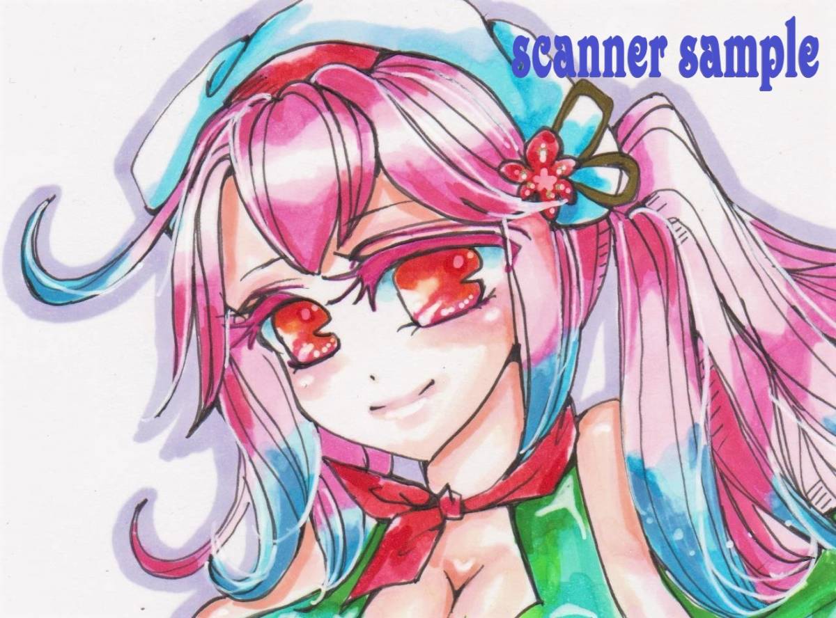 艦これ同人手描きイラスト 春雨の梅雨Version ゴムっぽい服 背景蓮と