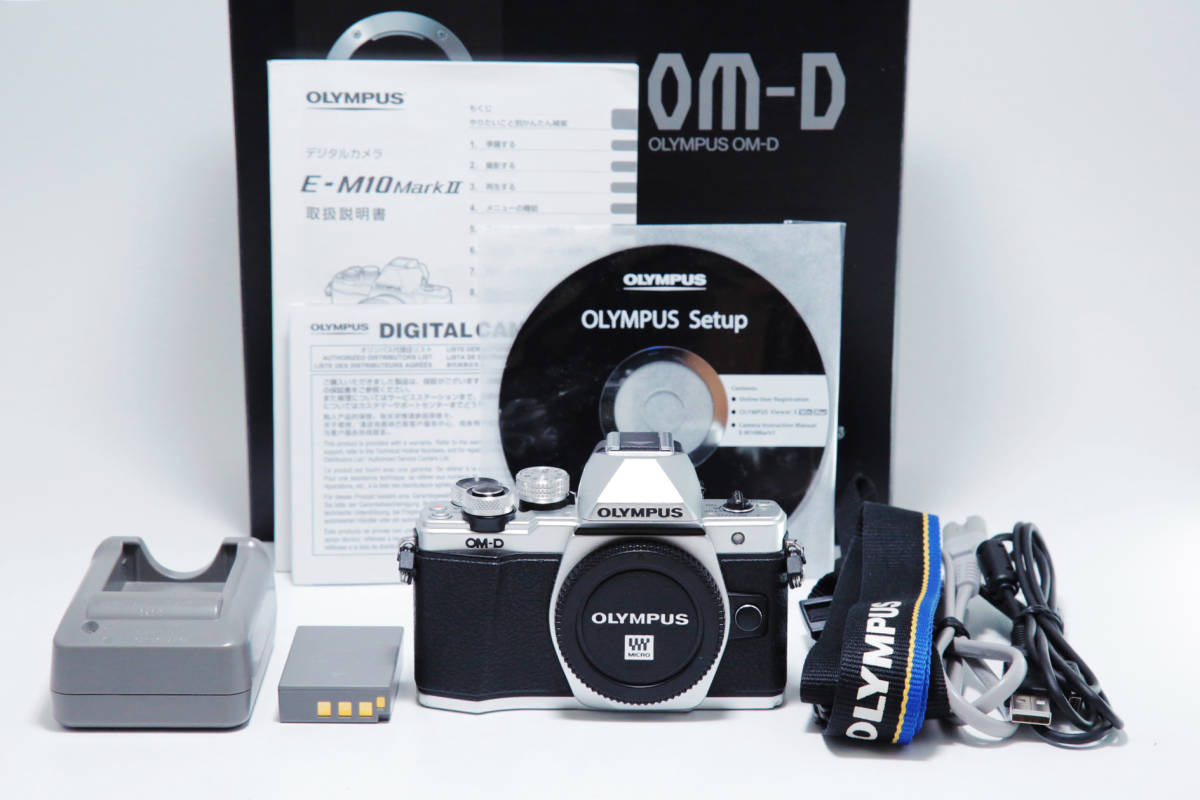 美品 オリンパス OLYMPUS OM-D E-M10 MarkII ボディ シルバー 付属品多数