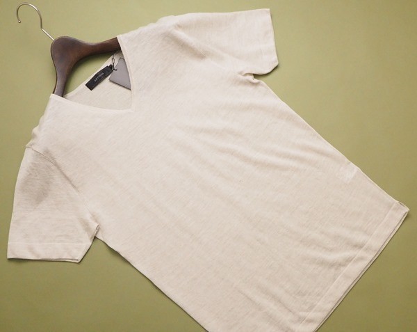  36300円 ARTISAN アルチザン 日本製 春夏 ソフトリネン100%天竺 Vネック TシャツLベージュ07 36KS29(無地)｜売買されたオークション情報、yahooの商品情報をアーカイブ公開 - オークファン Lサイズ