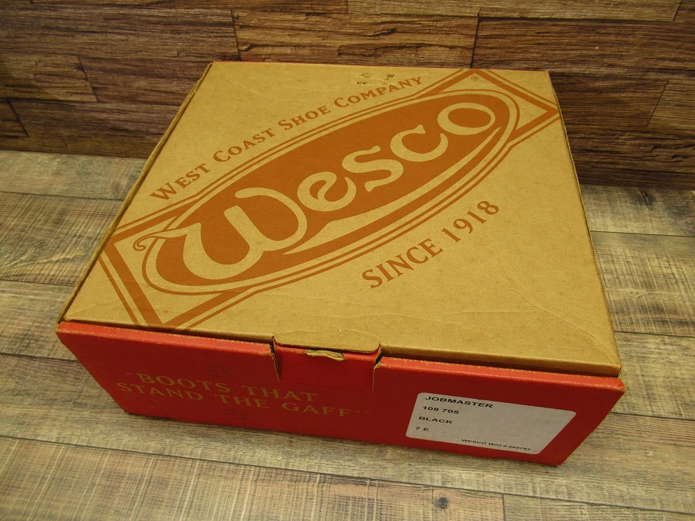希少】 美品 WESCO ウエスコ 99年製 旧ロゴ レザー ラフアウト 希少】 美品 WESCO ウエスコ 99年製 旧ロゴ レザー ラフアウト