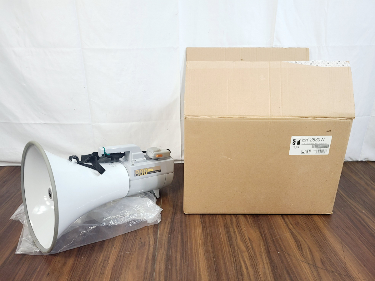 ト打】 美品 TOA ワイヤレスメガホン ER-2830W 30W ホイッスル音付き