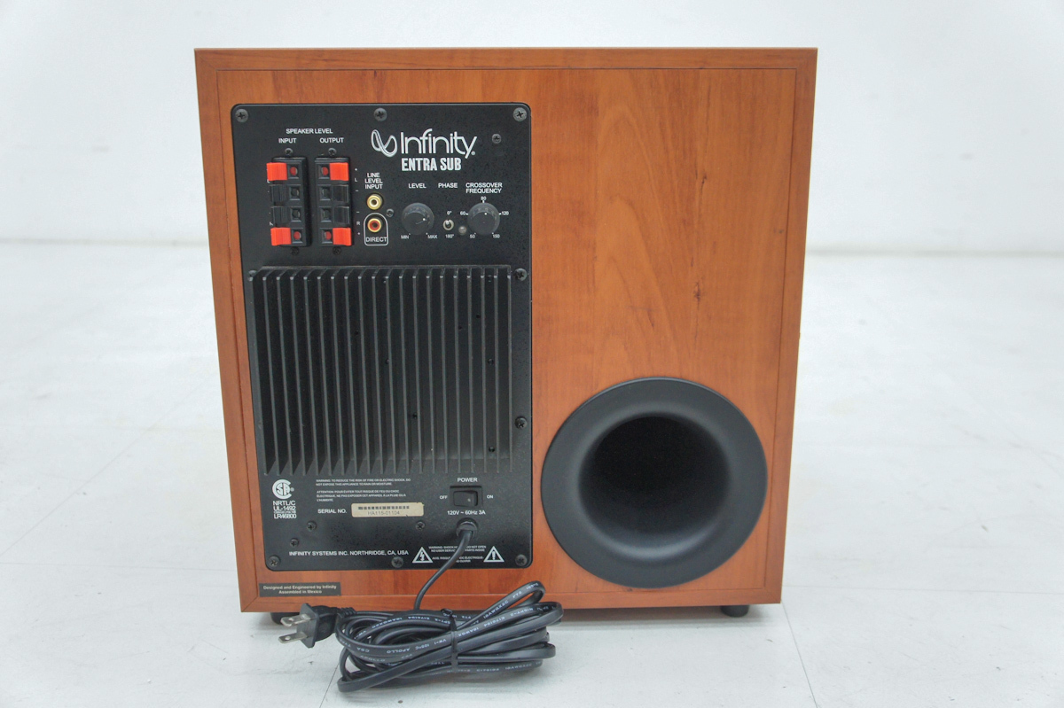 Infinity ENTRA SUB サブウーファー 動作保証付き】 Infinity entra sub インフィニティー サブウーファー