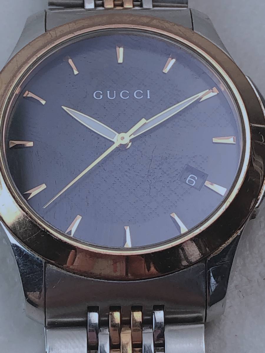 お買い得，格安 ト静 GUCCI グッチ メンズ腕時計 126.4 文字盤 ブラック 黒 クォーツ 現状品 GAZ01GCG73(男性用)｜売買されたオークション情報、yahooの商品情報をアーカイブ公開 - オークファン 男性用