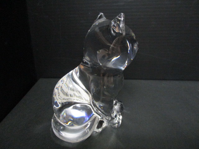 ペーパーウェイト ガラス クリスタル 猫 かわいい 置物 ガラス細工 正規店入荷名入れ代込Noritake ノリタケ となりの Nachtmann 2-U ] バイエルンクリスタル ナハトマン 職人の可愛い仕掛けも！｜ね