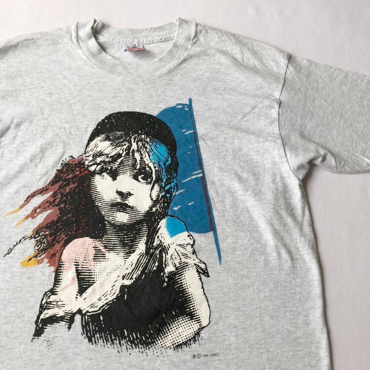 86年 Les Miserables Tシャツ L USA製 ビンテージ 80s 80年代 レ 