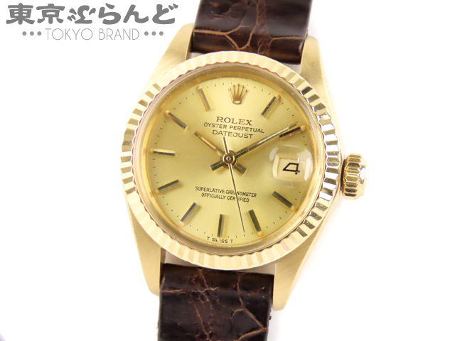 101445642★1円 稼働品 ロレックス ROLEX デイトジャスト 時計 腕時計 レディース 金無垢 6917 cal.2030 アンティーク ロレックス Yahoo!オークション Yahoo ジャンク」(パーペチュアル 0 ロレックスの通販