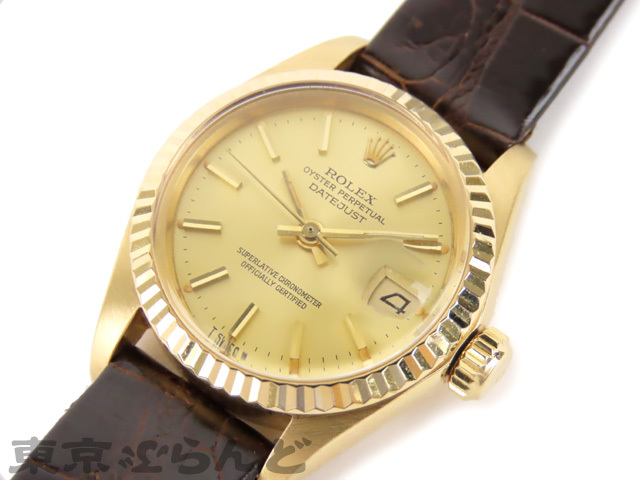 101445642★1円 稼働品 ロレックス ROLEX デイトジャスト 時計 腕時計 レディース 金無垢 6917 cal.2030 アンティーク ロレックス Yahoo!オークション Yahoo ジャンク」(パーペチュアル 0 ロレックスの通販