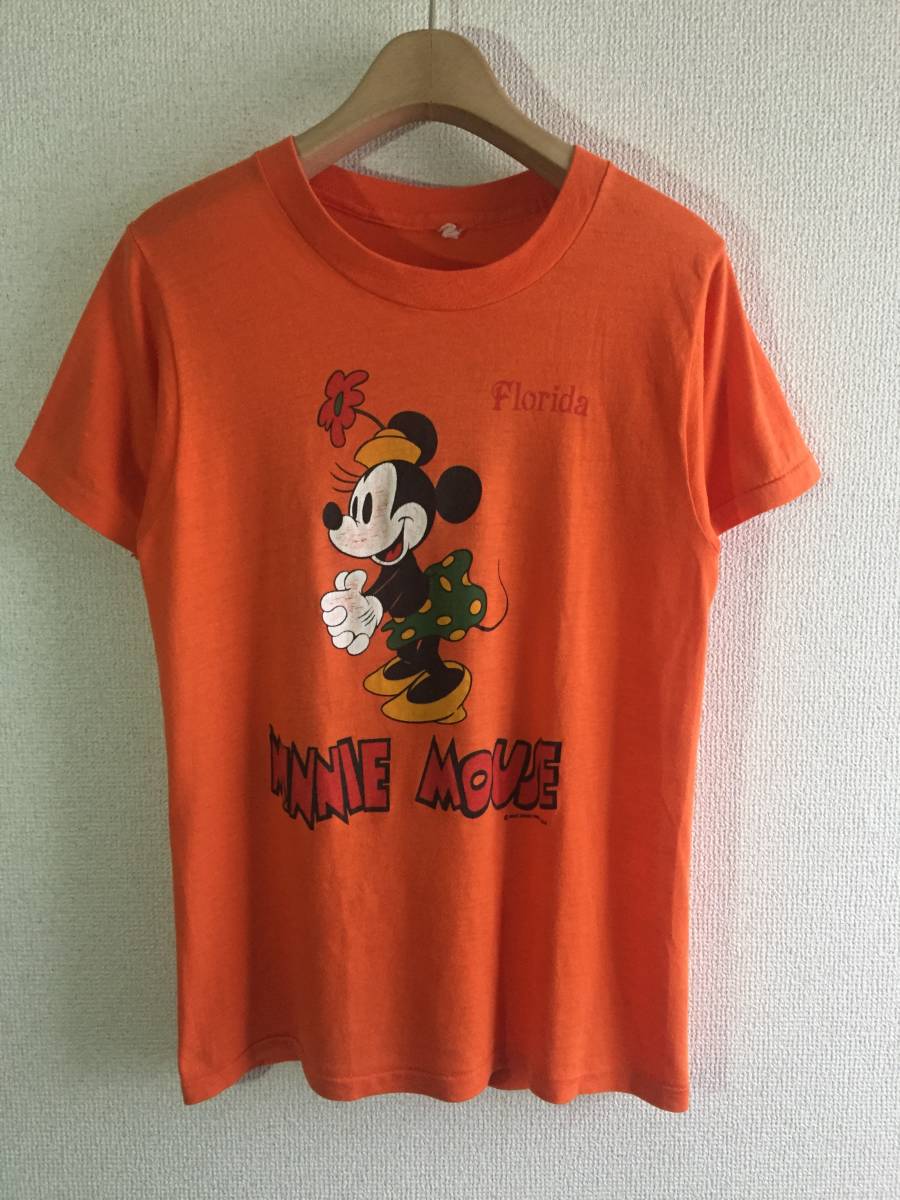 定番人気，送料無料 MINNIE MOUSE Tシャツ M/L相当 70s VINTAGE ミニーマウス 染み込みプリント 色 Florida 米国ディズニー TROPIX TOGS(イラスト、キャラクター)｜売買されたオークション情報、yahooの商品情報をアーカイブ公 Lサイズ