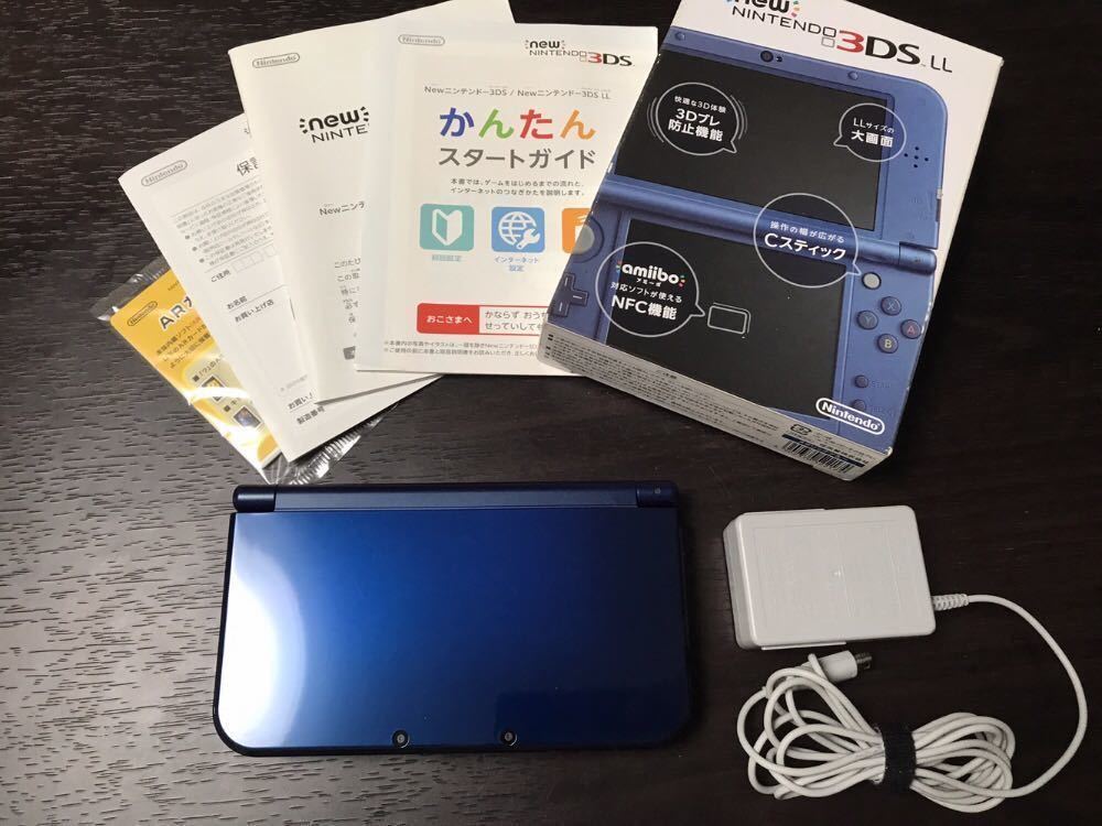 美品】Newニンテンドー3DS LL メタリックブルー 本体 付属品完備 美品】Newニンテンドー3DS LL メタリックブルー 本体 付属品完備