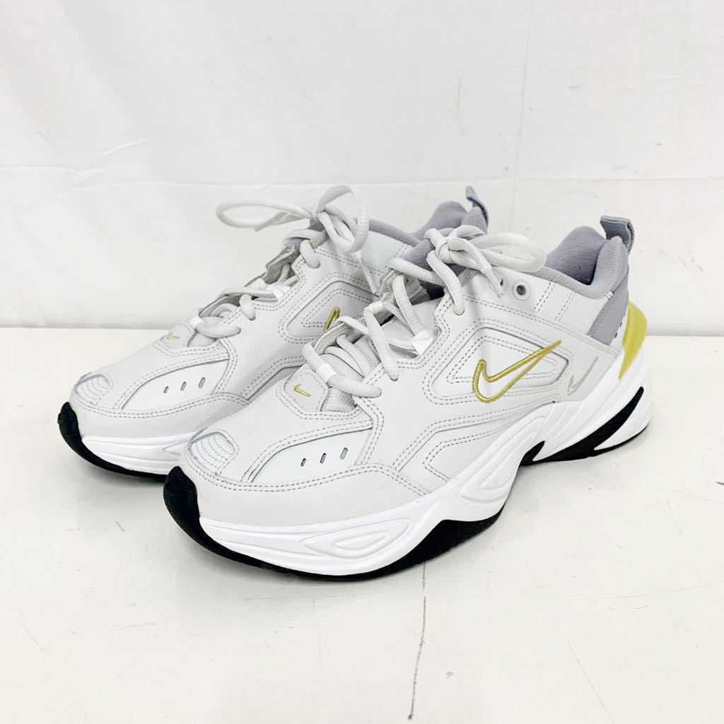 【美品】NIKE ナイキ M2K TEKNO テクノ A03108-009 スニーカー シューズ 25.5cm ホワイト ゴールド US8.5 UK6 EUR40 17k