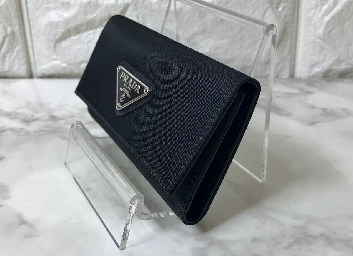 □□【未使用】プラダ PRADA 6連キーケース ナイロンxブラック系