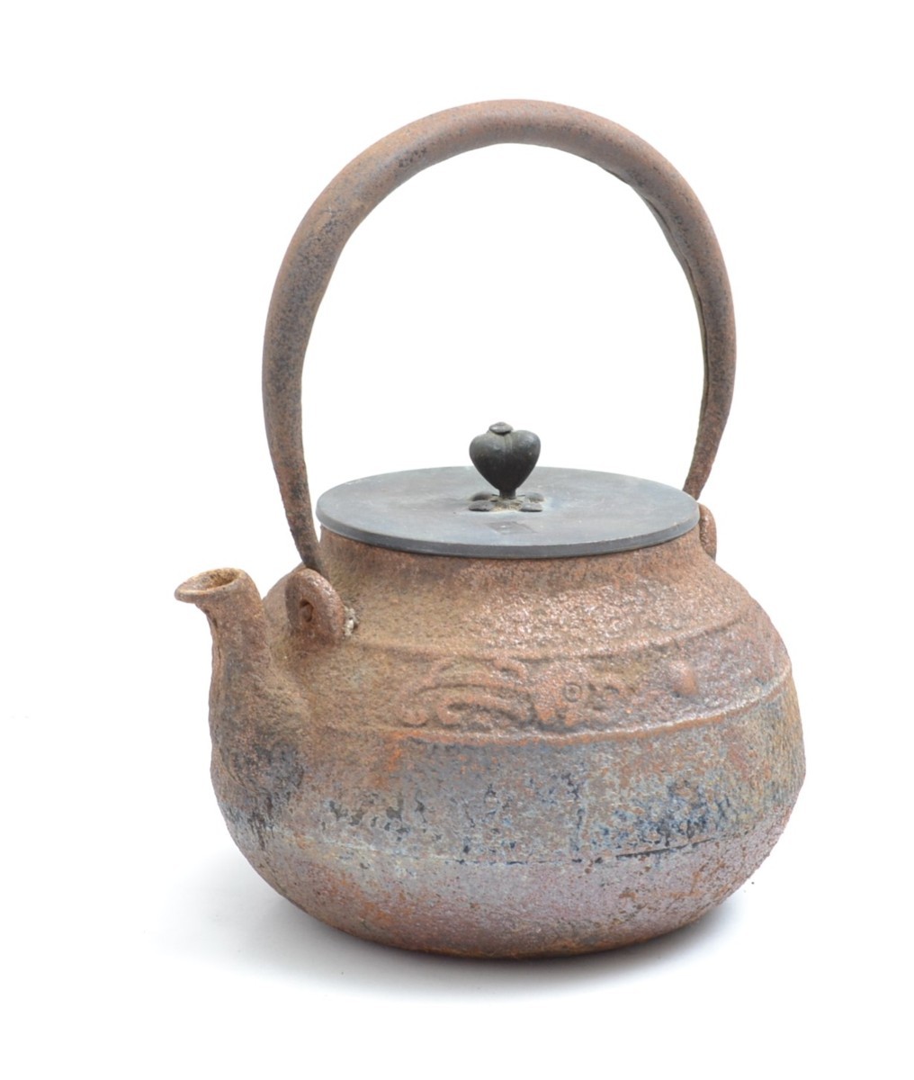 T226D91H 龍文堂造 鉄瓶 茶道具 骨董 アンティーク 1600g【1円スタート