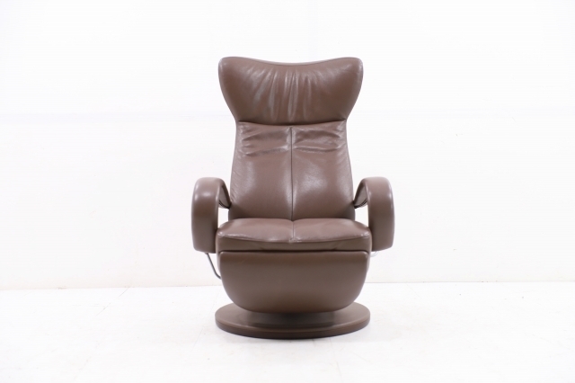 カリモク「ディレトーレ」22万 本革 リクライニングソファ シングル