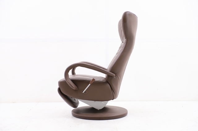 カリモク「ディレトーレ」22万 本革 リクライニングソファ シングル