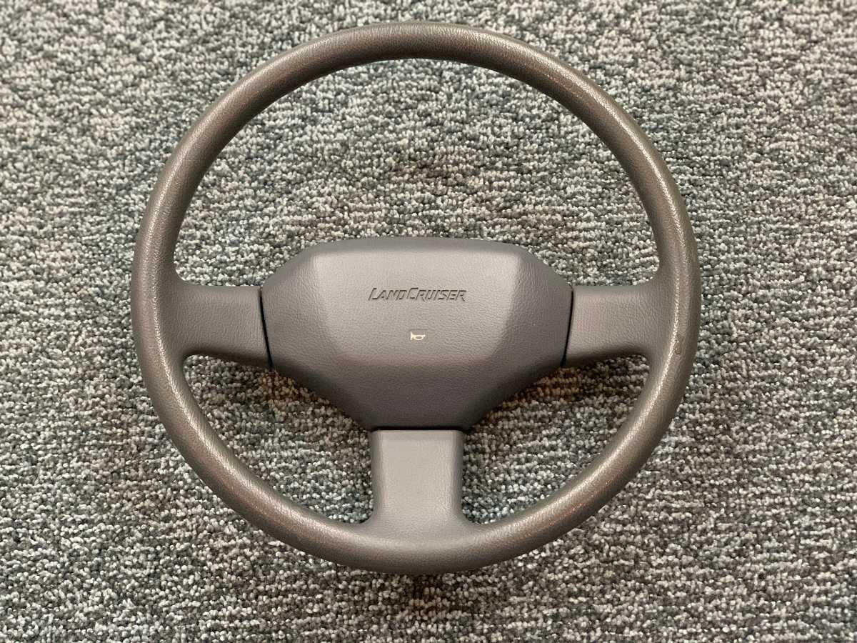 トヨタ ランドクルーザー70 純正ステアリング カラー グレー系 美品 中古 売り切り！
