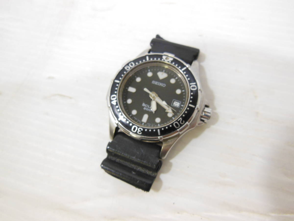 新品電池/稼働】SEIKO SCUBA ダイバーズ 7N35-600A 腕時計 OH済】SEIKO 