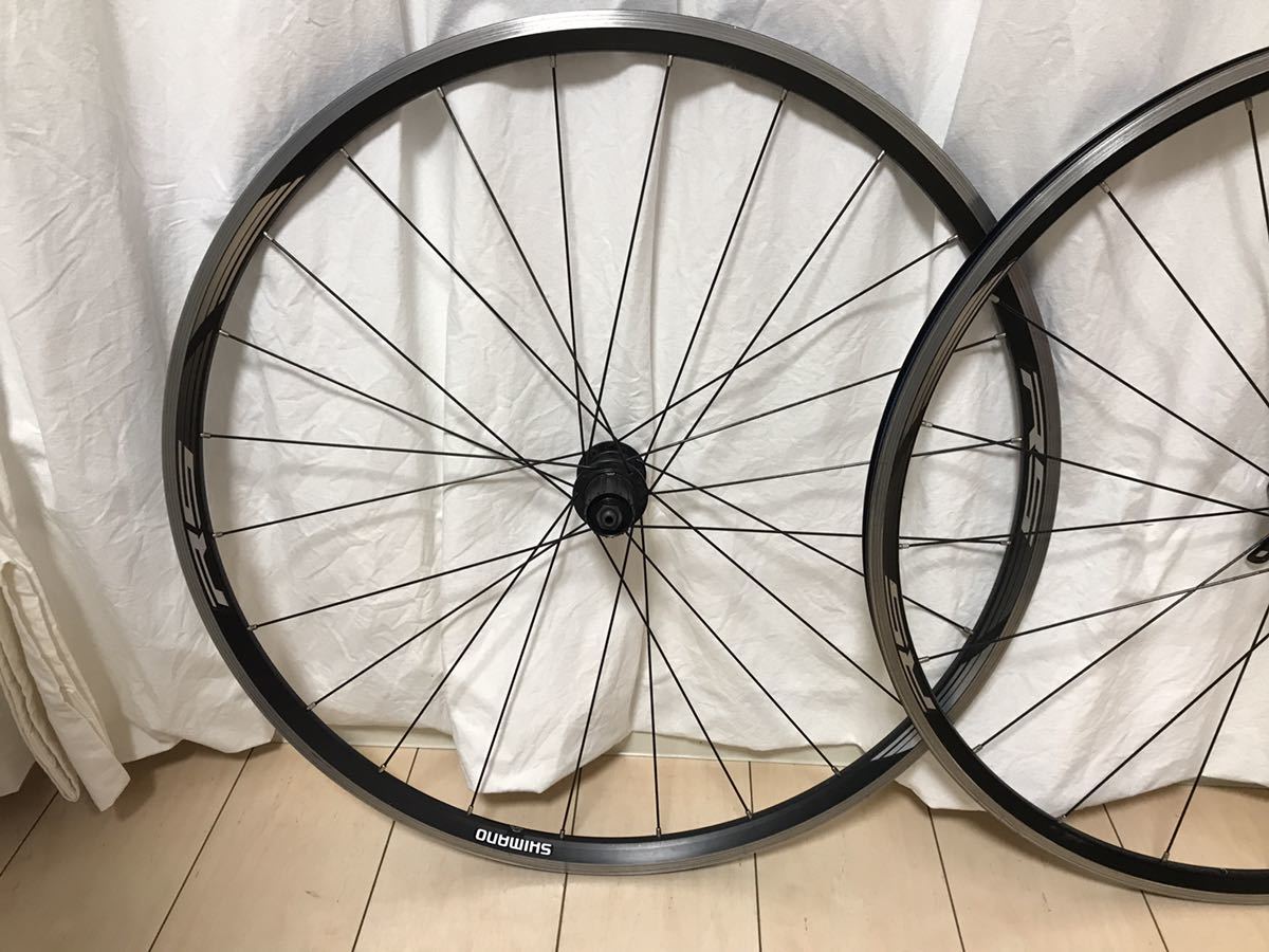 WH-RS010 SHIMANO シマノ クリンチャー 700C 前後セット WH クリンチャーホイール前後セット 完組ホイール ロードバイク 中古品公式通販 クリンチャーホイール RS 010 ギア付き 未使用