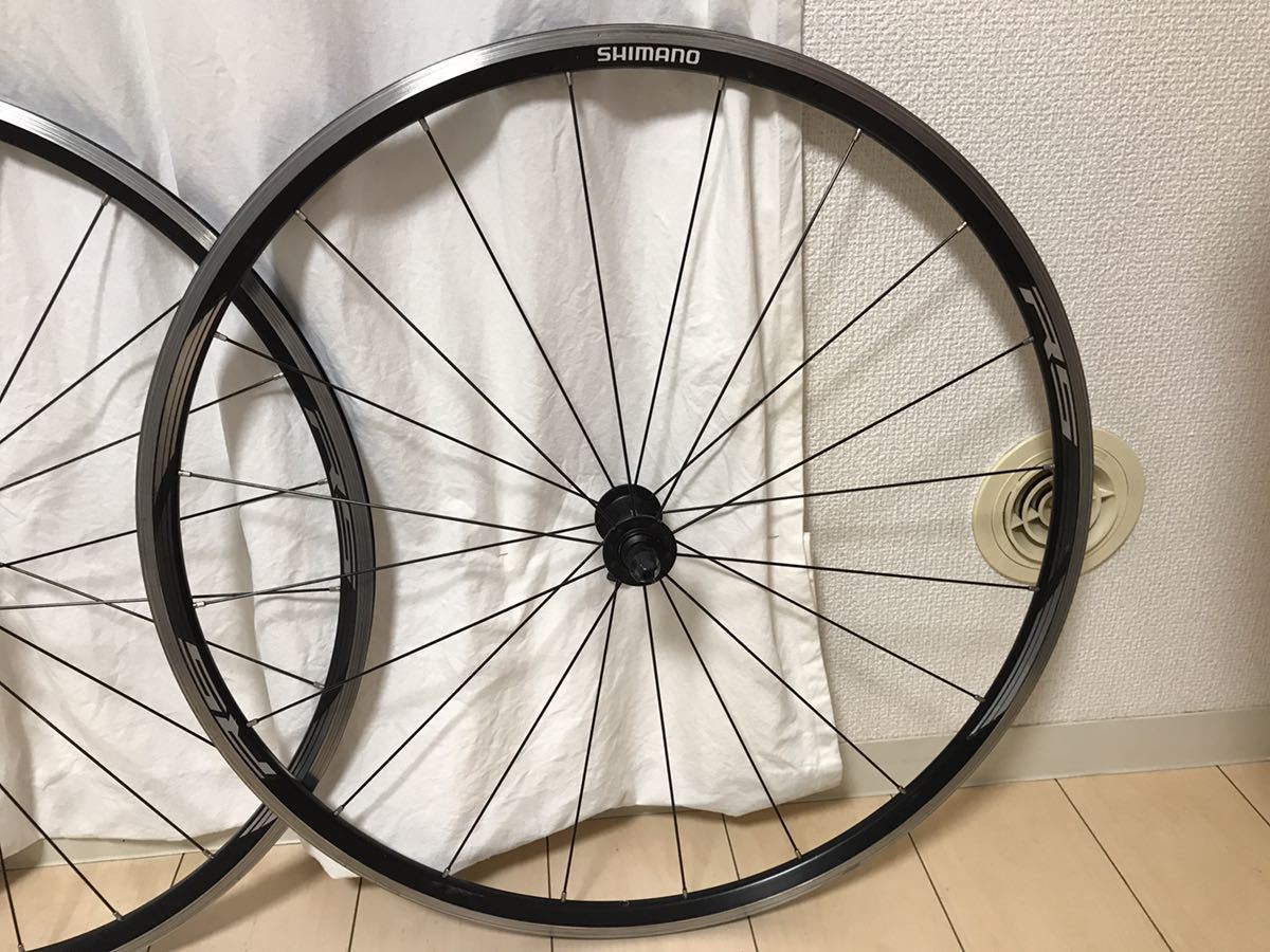WH-RS010 SHIMANO シマノ クリンチャー 700C 前後セット WH クリンチャーホイール前後セット 完組ホイール ロードバイク 中古品公式通販 クリンチャーホイール RS 010 ギア付き 未使用