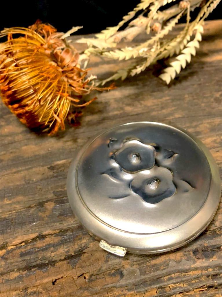 1972 資生堂 花椿会 純銀製 コンパクト silver アンティーク レトロ