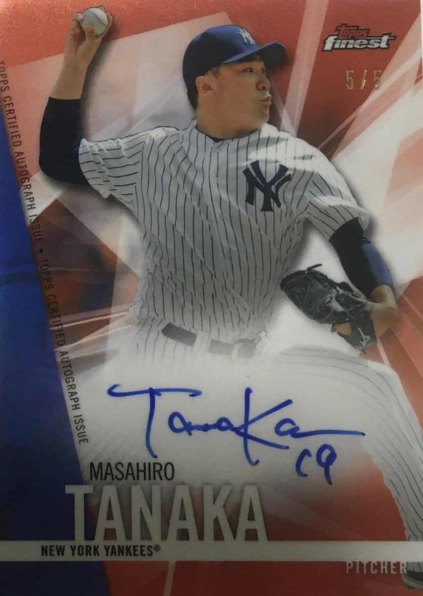 Topps 0 田中将大 | Refractor 1 Finest Red 直筆サインカード STAR 