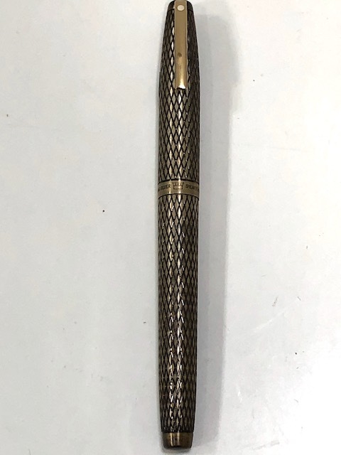11575】SHEAFFER シェーファー 万年筆 スターリングシルバー ペン先14K