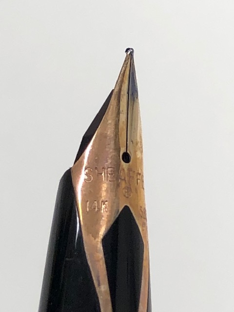 11575】SHEAFFER シェーファー 万年筆 スターリングシルバー ペン先14K