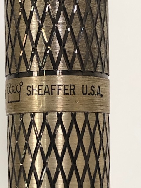 11575】SHEAFFER シェーファー 万年筆 スターリングシルバー ペン先14K