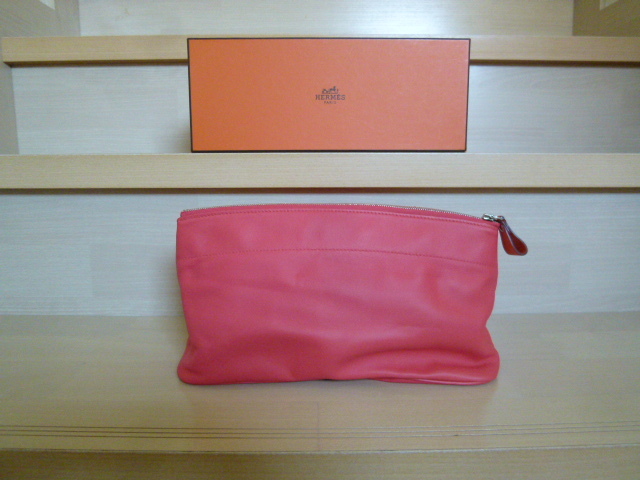 ☆◇*HERMESエルメス ポーチ トユボユGM VEAU SWIFT（AO ROSE JAIPUR