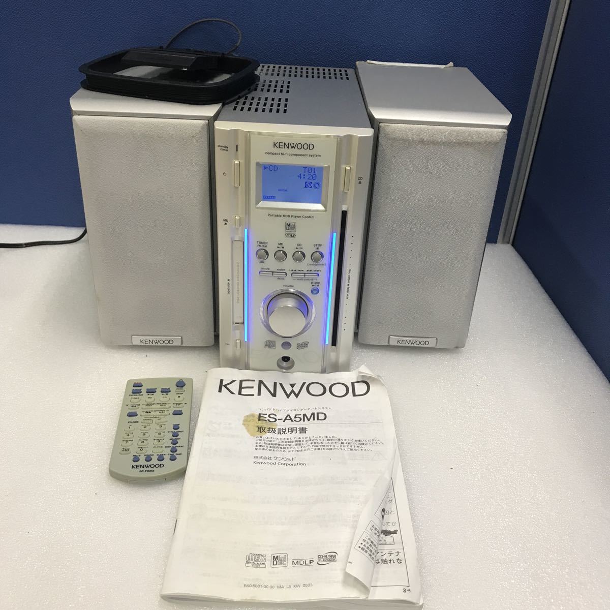 Kenwood RD-ESA5MD-S アンテナ付CD/MDステレオシステム Amazon.co.jp