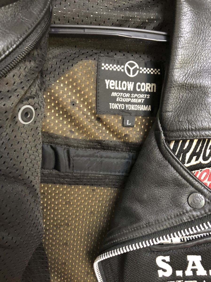 イエローコーン CORN チタニウム yellow YELLOW レザー ダブル