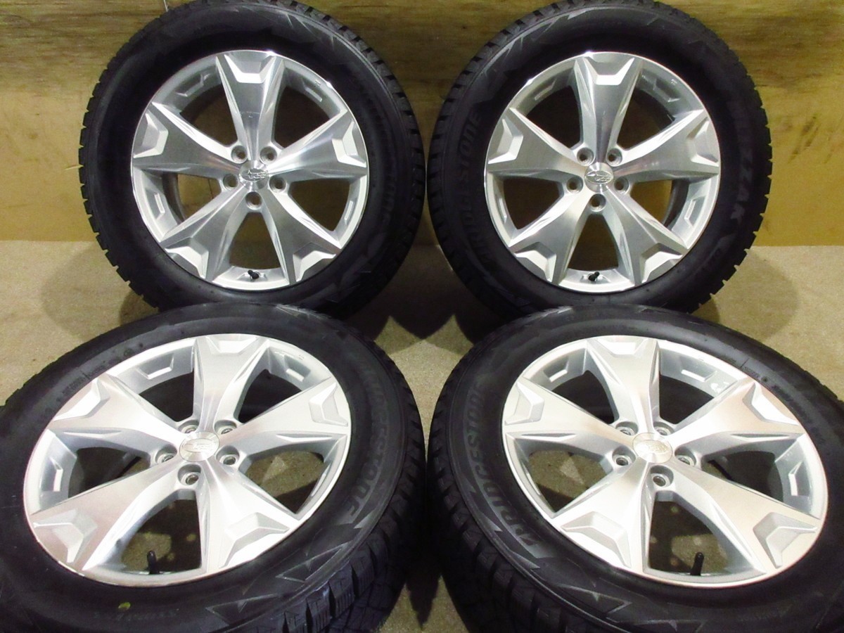 フォレスター 純正 +48 PCD100 バリ溝スバル SJ 18in 7J スチール 