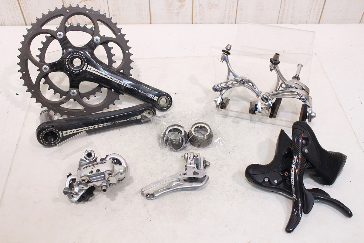 全国無料，品質保証 Campagnolo カンパニョーロ Athena 2x11s グループセット ウルトラトルク 170mm 50/34T JIS BB付属(パーツセット)｜売買されたオークション情報、yahooの商品情報をアーカイブ公開 - オークファン パーツセット