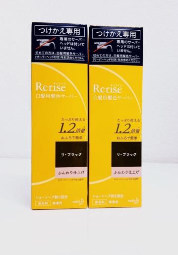 セール，定番人気 リピーター様に 2個 花王 Rerise リライズ 白髪用髪色サーバー つけかえ用 ブラック ふんわり仕上げ たっぷり1.2倍量(白髪染め)｜売買されたオークション情報、yahooの商品情報をアーカイブ公 白髪染め