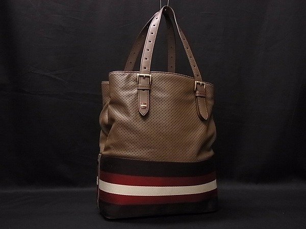  1円 BALLY バリー レザー&times;キャンバス パンチング ゴールド金具 ハンドバッグ トートバッグ ショルダーバッグ ブラウン系 I1443N(かばん、バッグ)｜売買されたオークション情報、yahooの商品 かばん、バッグ
