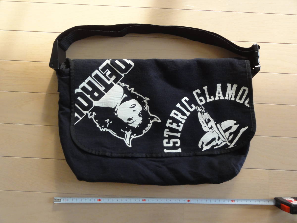 美品 HYSTERIC GLAMOUR アイコン柄 ショルダーバッグ 黒