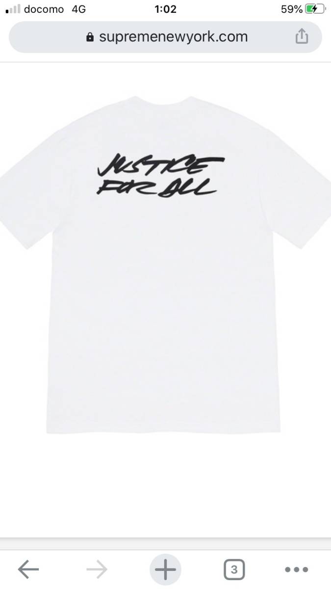 20AW Supreme Futura Logo Tee White L フューチュラ ロゴ Tシャツ