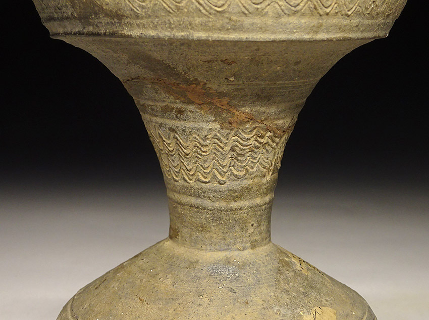 緑屋xi□ 時代物 須恵器 土器 はそう 高約18.5cm 発掘 i9/7-2491/7-3