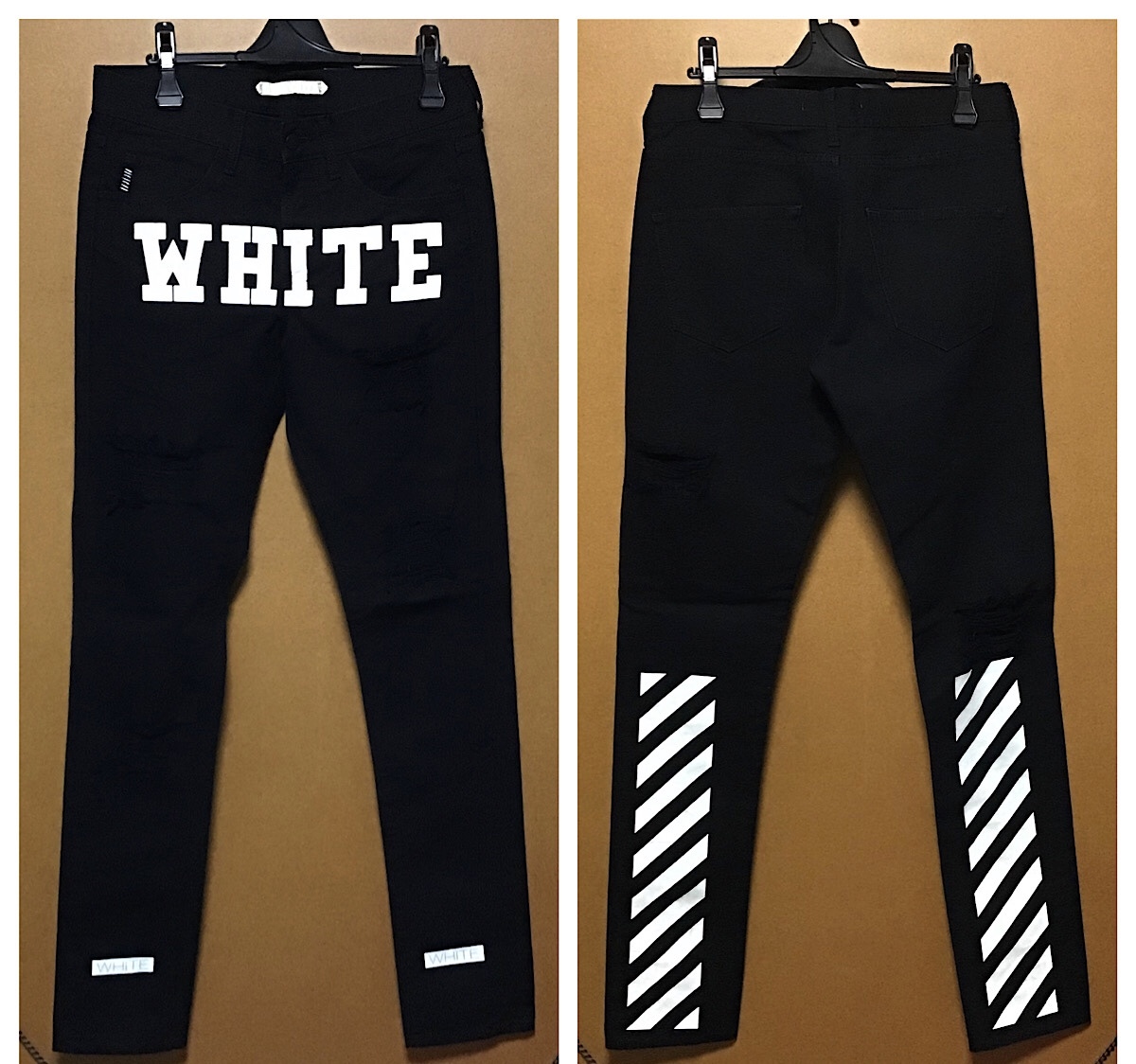 ダメージ加工 ボーダー カットソー OFF-WHITE | Off-White（ダメージ 