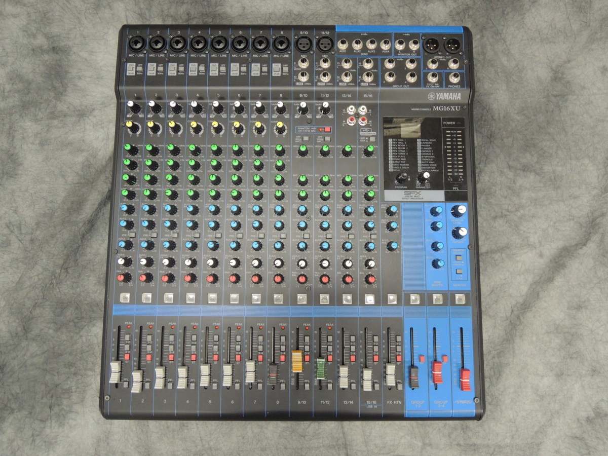 Soundcraft アナログミキサー 16チャンネル　ジャンク品 YAMAHA ヤマハ MG16XU アナログミキサー ミキシングコンソール 16