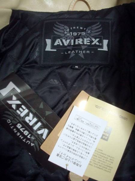 新品150着限定☆AVIREX☆ハンドペイントレザーJKT龍 M☆松本人志