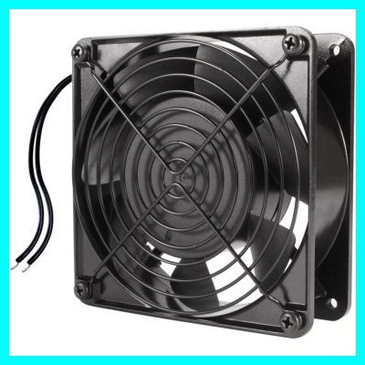 AC軸流ファン ケースファン 静音タイプ 3000RPM 冷却ファン AC110V 120mm角×38mm厚 ブラック_1