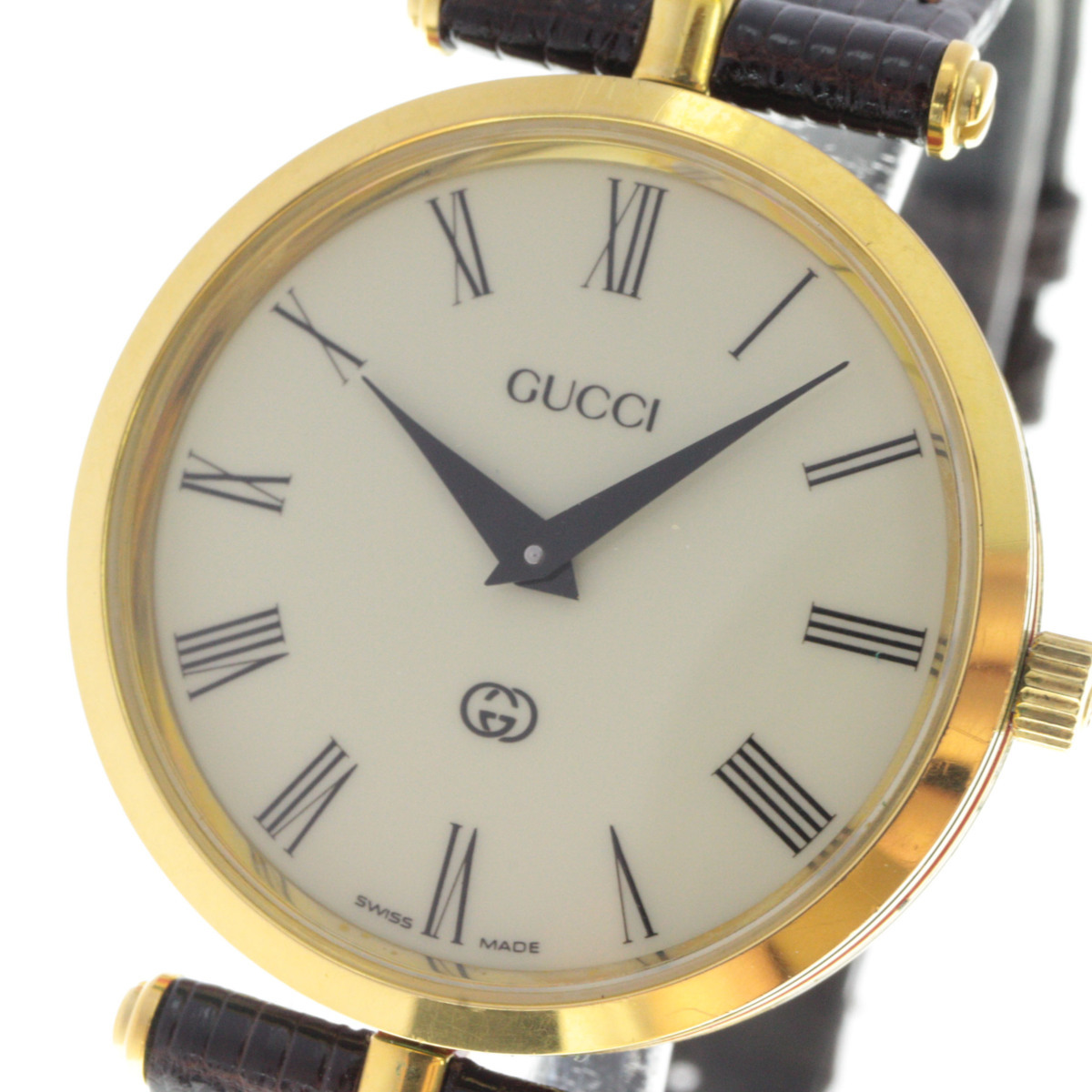 □ GUCCI グッチ 腕時計 クォーツ ラウンド 重量約27.1g メンズ
